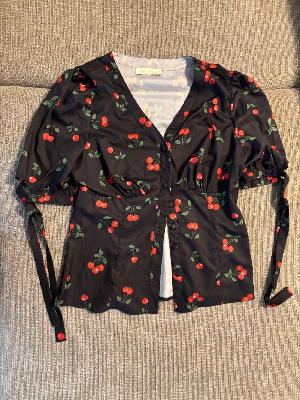 Cherry print blouse